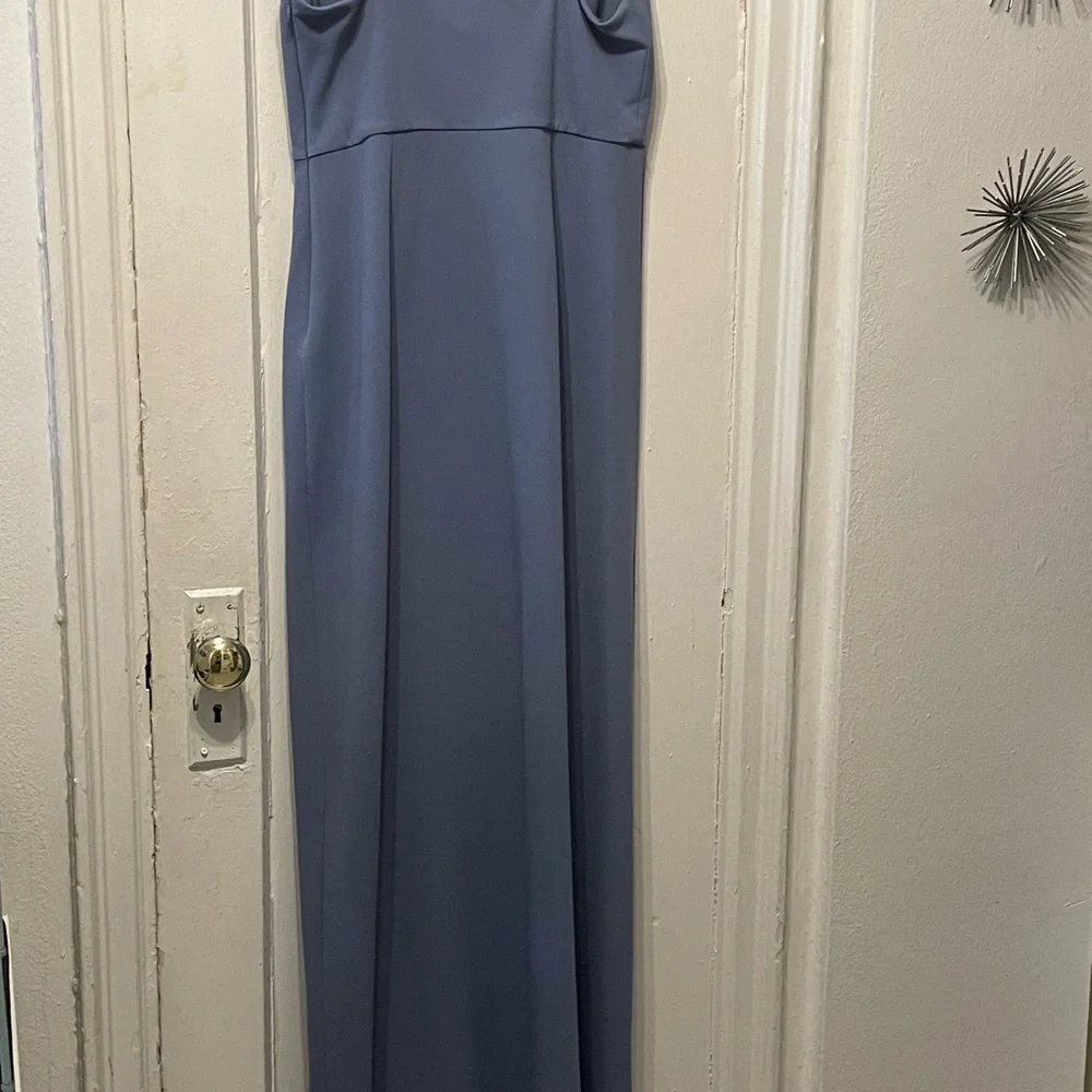 Sachin & Babi-NWT- Paulina Slate Blue 4-Way Stretch Crepe Gown Sz:8 Ret$325 - Picture 6 of 8